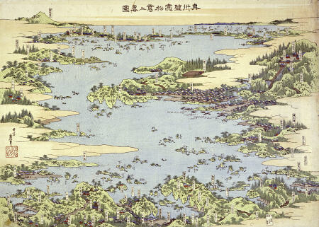 Map Of Shiogama and Matsushima In Oshu od Katsushika Hokusai
