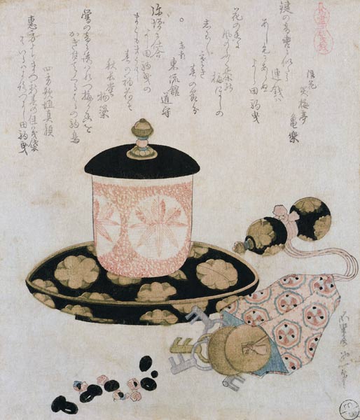 A Pot of Tea and Keys od Katsushika Hokusai