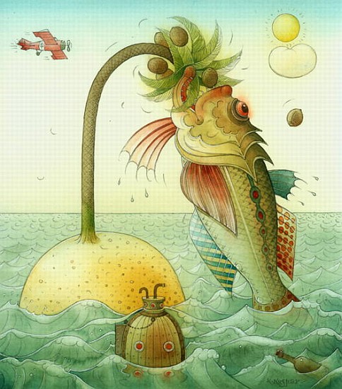 Fish, 2006 (w/c on paper)  od  Kestutis  Kasparavicius