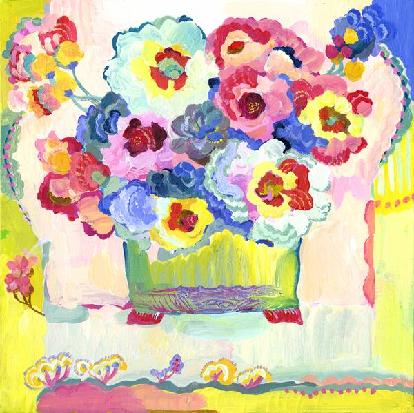 Apricot Pansies od Kimberly Hodges