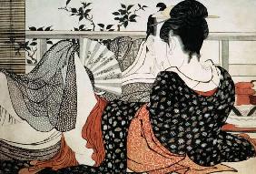 Lovers from the 'Poem of the Pillow', ('Uta makura')