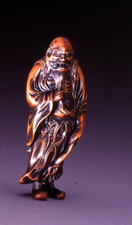 Netsuke, depicting a standing Sennin od Kodo Gyokuzan