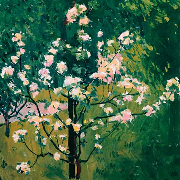 Kvetoucí strom v zahradě od Koloman Moser