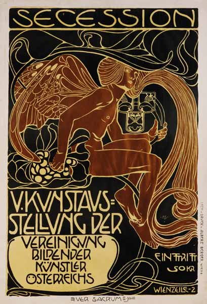 Poster for the 5th exhibition of the Viennese secession od Koloman Moser