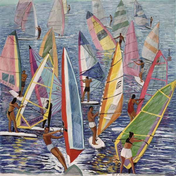 Smooth Sailing, 1992 (gouache on silk)  od Komi  Chen