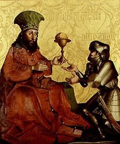 Abraham in front of Melchisedek. od Konrad Witz