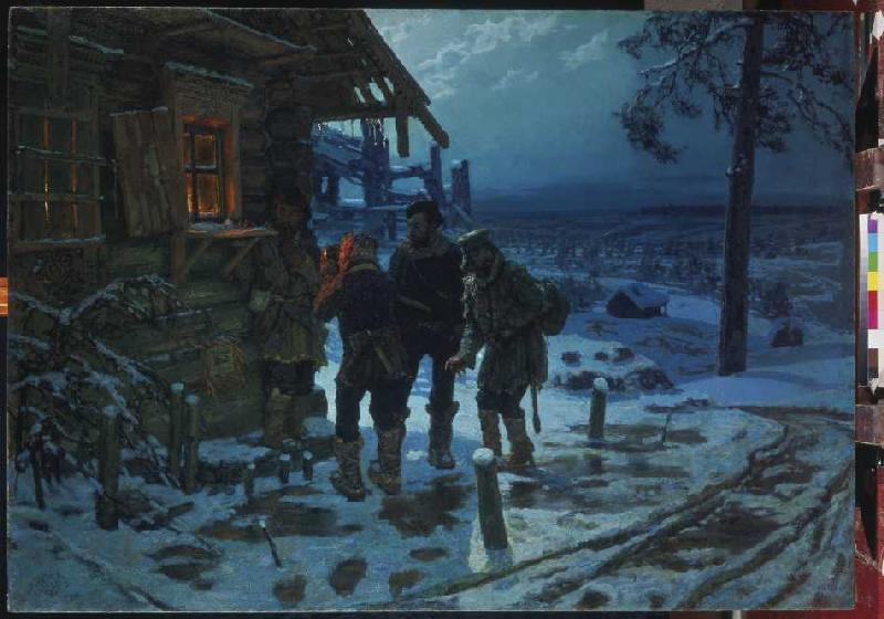 The alms for Siberian prisoners run away od Konstantin Apollonowitsch Sawizki