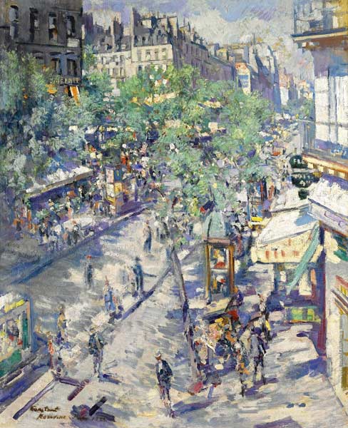 The Boulevard de Sébastopol in Paris od Konstantin Alexejewitsch Korowin