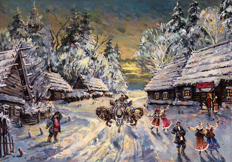 Russian Winter od Konstantin Alexejewitsch Korowin
