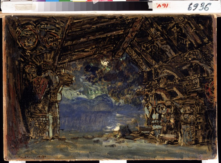 Stage design for the opera The Twilight of the Gods by R. Wagner od Konstantin Alexejewitsch Korowin