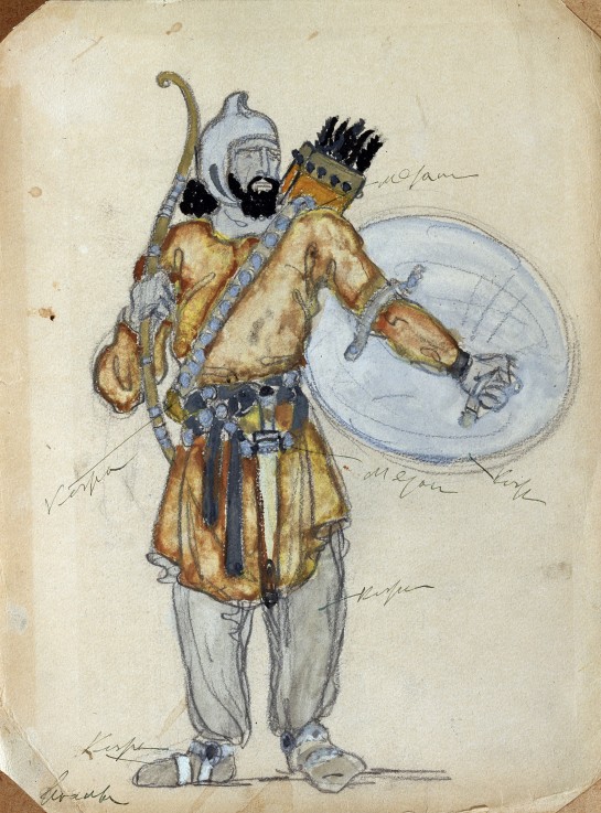 Costume design for the opera Prince Igor by A. Borodin od Konstantin Alexejewitsch Korowin