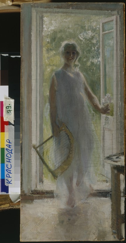 A Girl on the Doorstep od Konstantin Alexejewitsch Korowin
