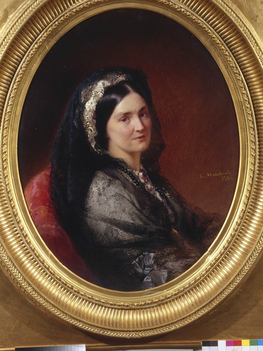 Portrait of Countess Natalia Pavlovna Stroganova (1796-1872) od Konstantin Jegorowitsch Makowski