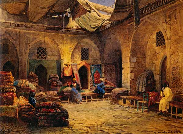 The Carpet Shop in Cairo od Konstantin Jegorowitsch Makowski