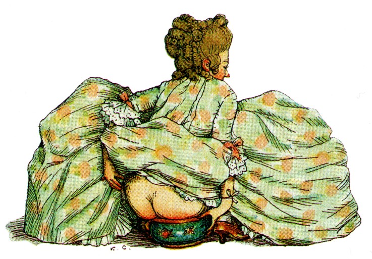 Le Pot de Chambre. Illustration to the "Livre de la Marquise" od Konstantin Somow