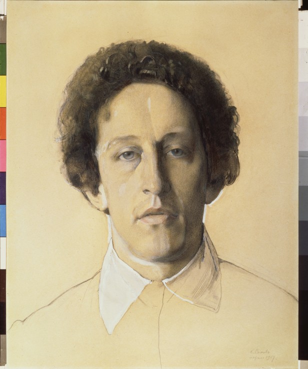Portrait of the poet Alexander Blok (1880-1921) od Konstantin Somow