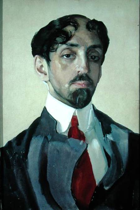 Portrait of Mikhail Kuzmin (1875-1936) od Konstantin Somow