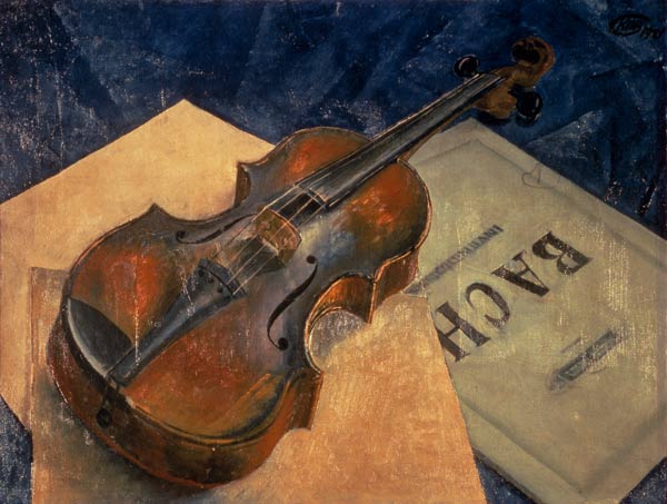 Still life with a violin od Kosjma Ssergej. Petroff-Wodkin