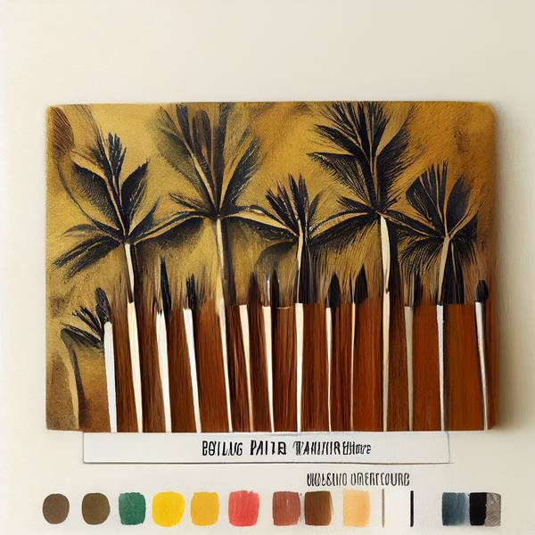 Palmen und Pinsel od Kunskopie Kunstkopie