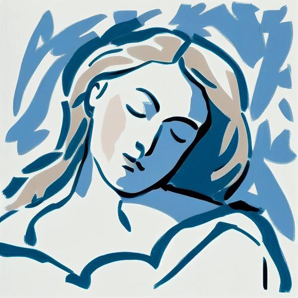 Sleeping woman 2 -inspired by Matisse od Kunskopie Kunstkopie
