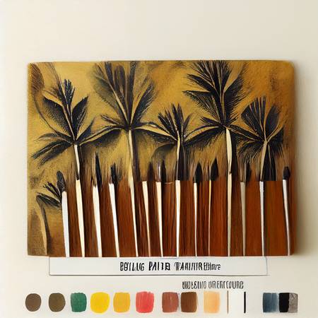 Palmen und Pinsel