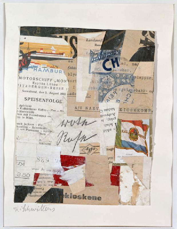 The Red Rose, c.1933-34 (collage) od Kurt Schwitters
