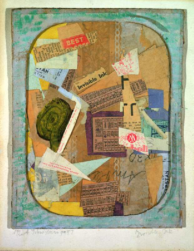 Invisible Ink, 1947 (collage) od Kurt Schwitters