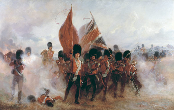 Scots Guards saving the Colours at Alma, 1854 od Lady (Elizabeth Southerden Thompson)  Butler