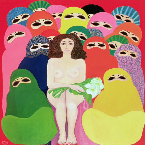 Bride of Galilee, 1989 (acrylic on canvas)  od Laila  Shawa