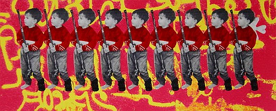 Children of War, children of peace, 1996 (silkscreen on canvas) (see also 279269)  od Laila  Shawa