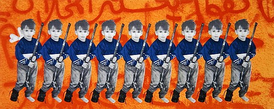 Children of War II. 1995 (silkscreen on canvas)  od Laila  Shawa