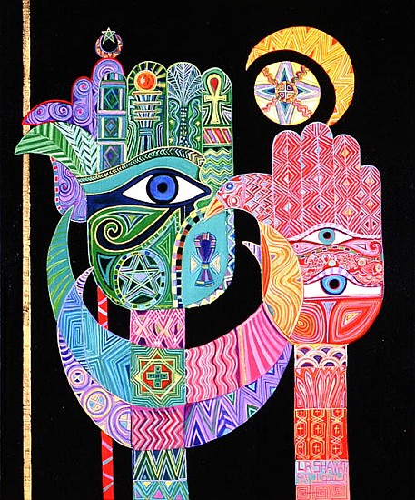 Symbols, 1992 (acrylic on canvas)  od Laila  Shawa
