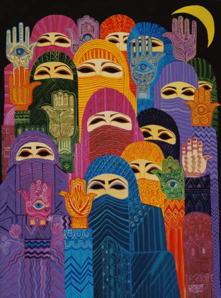 The Hands of Fatima, 1989 (oil on canvas)  od Laila  Shawa