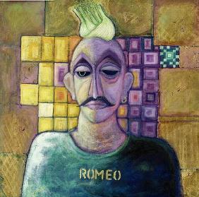Romeo, 1970 (acrylic & metal leaf on canvas) 