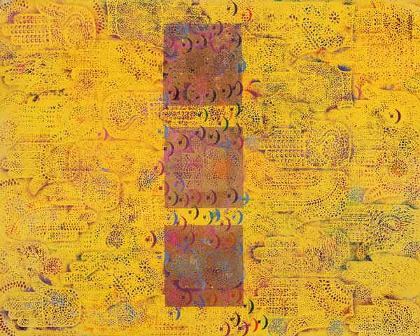 Untitled, 1999 (acrylic & gold leaf on paper)  od Laila  Shawa