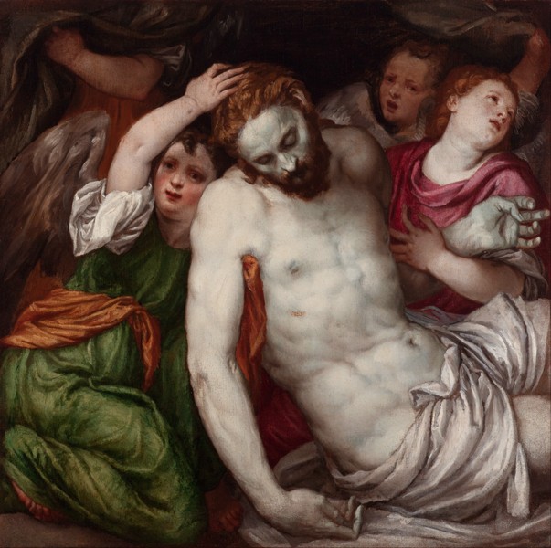 Pietà with Angels od Lambert Sustris