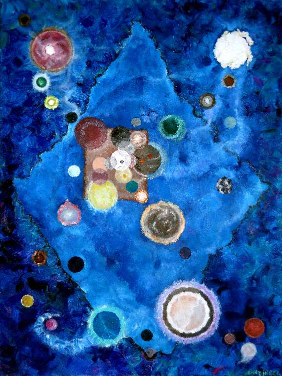 Abstrakt III – blau od Peter Lanzinger