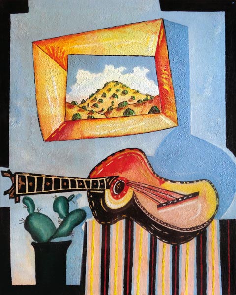 Gitarre und Kaktus od Peter Lanzinger