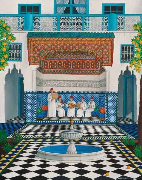 A Riad in Marrakech, 1992 (acrylic on canvas)  od Larry  Smart