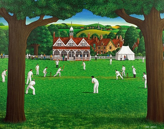 The Cricket Match, 1987 (acrylic on linen)  od Larry  Smart