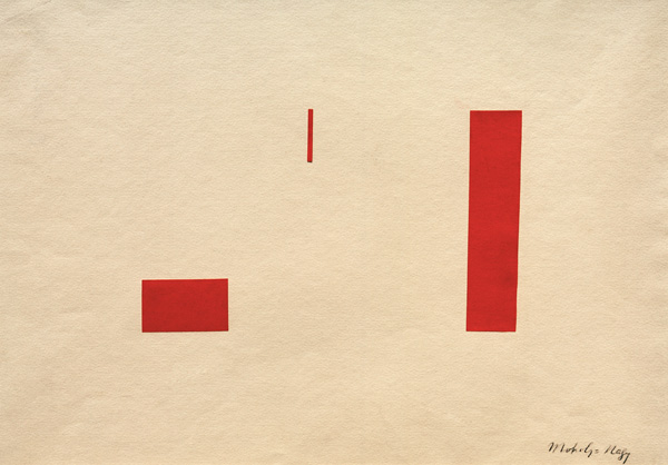 Ohne Titel (Rote Collage / Rotes Klebeild) od László Moholy-Nagy