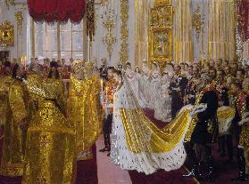 The wedding of Tsar Nicholas II and the Princess Alix of Hesse-Darmstadt on November 26, 1894