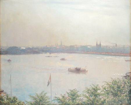 View of the Inner Alster Lake od Laurits Regner Tuxen