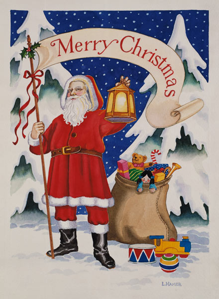 Merry Christmas (w/c on paper)  od Lavinia  Hamer