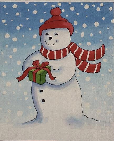Snowman''s Christmas Present  od Lavinia  Hamer