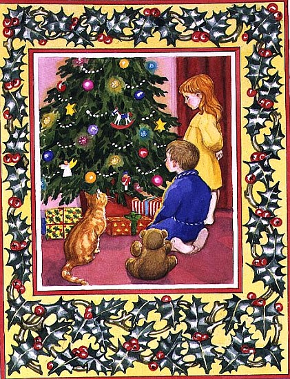 The Holly and the Christmas Tree, 1996 (w/c)  od Lavinia  Hamer