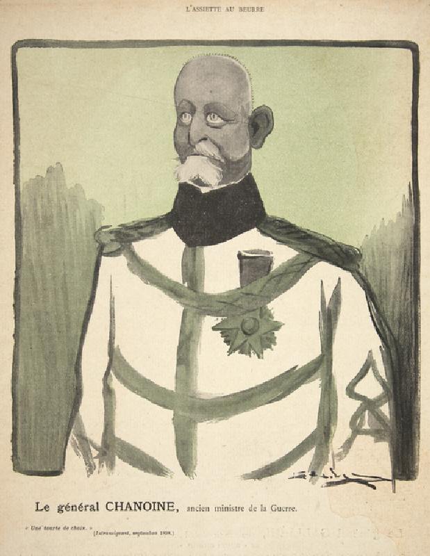 General Chanoine, former Minister of War, illustration from Lassiette au Beurre: Nos Generaux, 12th  od Leal de Camara