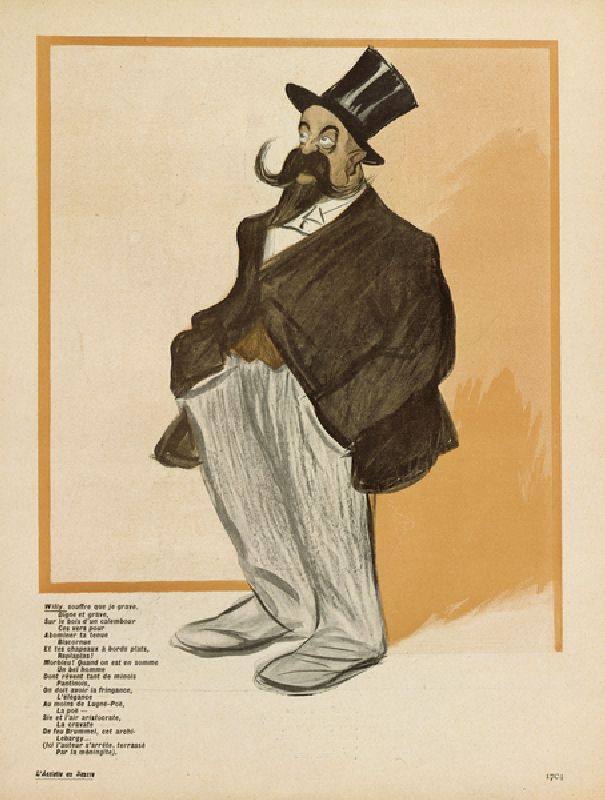 Willy, caricature from LAssiette au Beurre, No.101, 7 March, 1903 (colour litho) od Leal de Camara