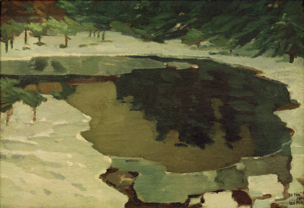 Moorsee im Winter, 1901. od Leo Putz