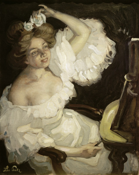 Vor dem Spiegel, um 1902. od Leo Putz